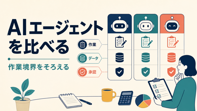 AIエージェントの作業・データ・権限・費用を同じ表で比べるチェックリスト
