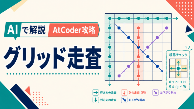 AIで解説 AtCoder攻略 グリッド走査