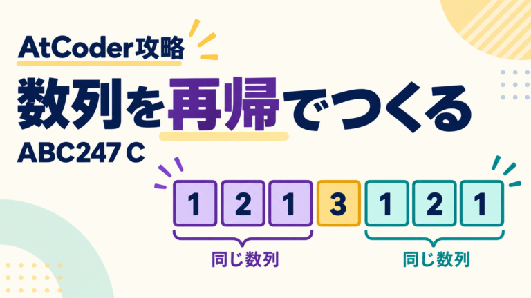AtCoder ABC247 Cの再帰的な数列構成を学ぶ図